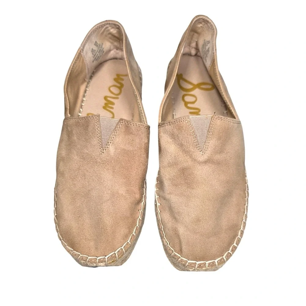 Sam Edelman Cherlene Espadrille Women 9.5 Tan Suede Platform Slip On